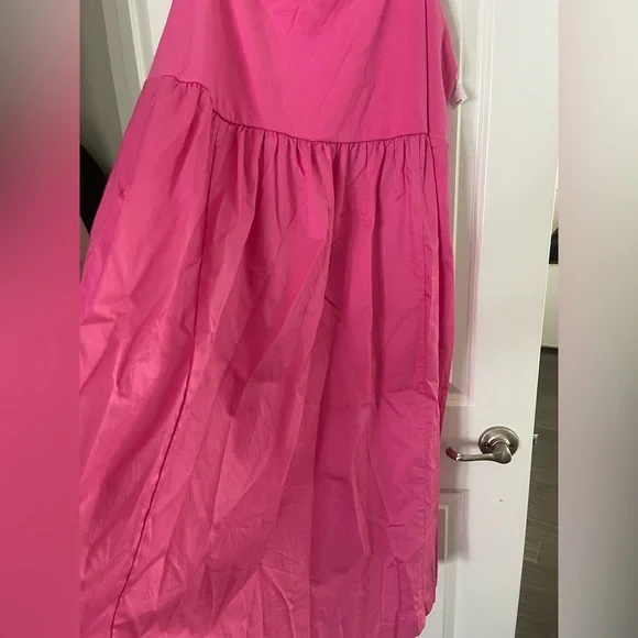 NWT Old Navy Fit and Flared Pink Midi Spaghetti Strap Midi Dress Size 3X - Picture 3 of 5